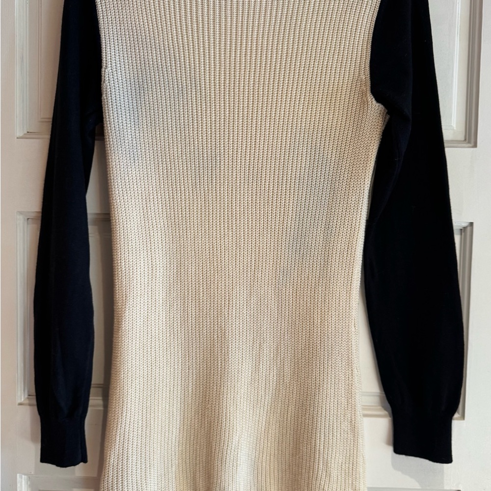 Lauren Ralph Lauren Black and Cream Sweater,Size Large